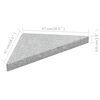 vidaXL Plaques de poids de parasol 4 pcs Triangulaire Granit Gris 60kg