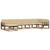 vidaXL Ensemble de canap&eacute;s d'ext&eacute;rieur 7 pc Naturel et Beige