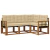 vidaXL Ensemble de canap&eacute;s d'ext&eacute;rieur 4 pc Naturel et Beige