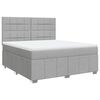 vidaXL Sommier &agrave; lattes de lit avec matelas Gris clair 180x200cm Tissu
