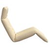 vidaXL Chaise longue pliante beige 175x54x8,5 cm tissu oxford