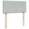 vidaXL Sommier &agrave; lattes de lit et matelas Gris clair 80x200 cm Velours