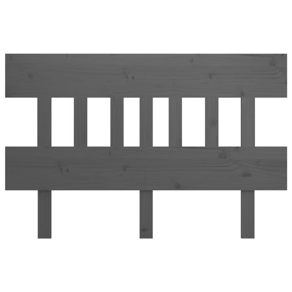 vidaXL T&ecirc;te de lit Gris 183,5x3x81 cm Bois massif de pin
