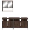 vidaXL Ensemble de meubles de salle de bain 3 pcs Ch&ecirc;ne marron