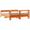 vidaXL Cadre de lit sans matelas cire marron 200x200cm bois pin massif