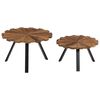 vidaXL Tables basses 2 pcs Bois de récupération massif