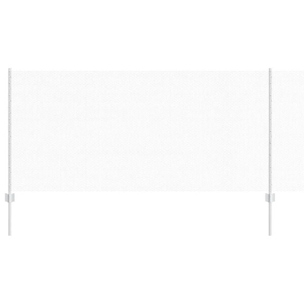 vidaXL Cl&ocirc;ture avec poteau Argent&eacute; 1 x 25 m Acier