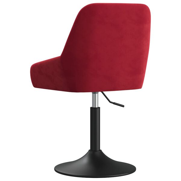 vidaXL Chaise pivotante de salle &agrave; manger Rouge bordeaux Velours