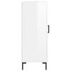 vidaXL Buffet Blanc brillant 34,5x34x90 cm Bois d'ingénierie