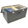 vidaXL Boîtes de rangement 2 pcs Tissu 50x30x25 cm Anthracite