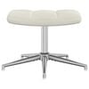 vidaXL Chaise de relaxation avec tabouret Blanc crème Velours