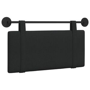 vidaXL T&ecirc;te de lit suspendue Noir Tissu