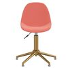 vidaXL Chaises &agrave; manger pivotantes lot de 4 Rose Velours