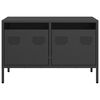 vidaXL Meuble TV noir 68x39x43,5 cm acier lamin&eacute; &agrave; froid