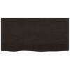 vidaXL Dessus de bureau marron fonc&eacute; 80x40x2 cm bois ch&ecirc;ne trait&eacute;