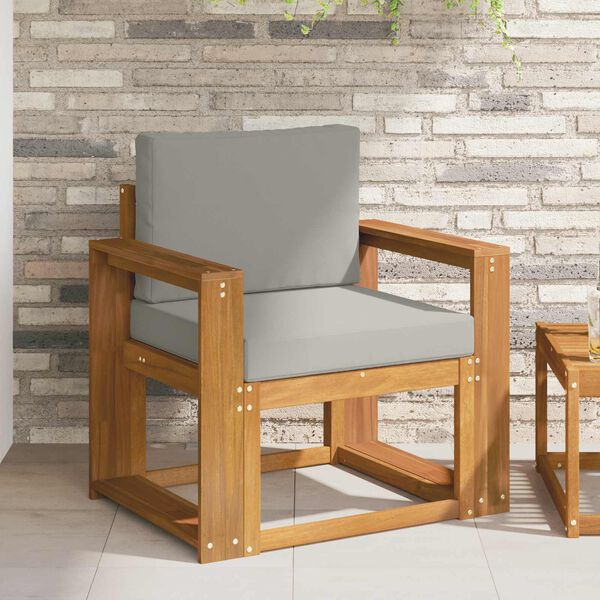 vidaXL Canap&eacute; d&rsquo;ext&eacute;rieur Bois d'acacia massif et polyester