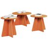 vidaXL Table basse 3 pcs Brun cire