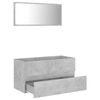 vidaXL Ensemble de meubles de salle de bain 2 pcs Gris b&eacute;ton