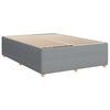vidaXL Sommier &agrave; lattes de lit avec matelas Gris clair 140x190cm Tissu