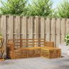 vidaXL Ensembles de canap&eacute;s 4 pcs Naturel Bois d'Acacia Massif