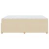 vidaXL Cadre de lit avec matelas Cr&egrave;me 160 x 200 cm tissu