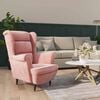 vidaXL Fauteuil rose velours