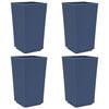 vidaXL Jardini&egrave;res 4 pcs bleu gris 32,5x32,5x57 cm PP