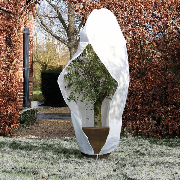 Nature Couverture d'hiver avec fermeture &eacute;clair 70 g/m&sup2; Blanc 2,5x2x2m