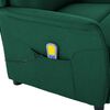 vidaXL Fauteuil de massage Vert foncé Tissu
