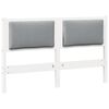 vidaXL T&ecirc;te de lit Autre Blanc 140 cm Bois massif en pin