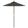vidaXL Parasol de jardin avec mât en bois anthracite 196x231 cm
