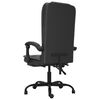 vidaXL Fauteuil de massage inclinable de bureau noir similicuir