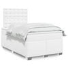 vidaXL Sommier &agrave; lattes de lit avec matelas blanc 120x190cm similicuir