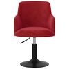 vidaXL Chaise pivotante de salle &agrave; manger Rouge bordeaux Velours