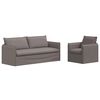 vidaXL Ensemble de Canap&eacute;s 2 pc Taupe Tissu