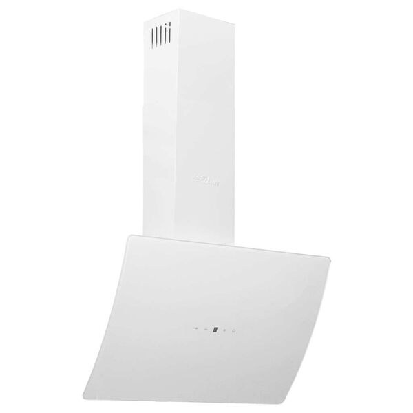 vidaXL Hotte murale 60 cm Acier et verre tremp&eacute; Blanc