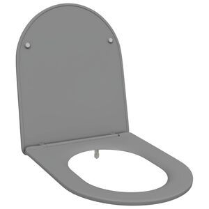 vidaXL Si&egrave;ge de toilette Gris 44 x 36,4 x 3,4 cm Duroplast