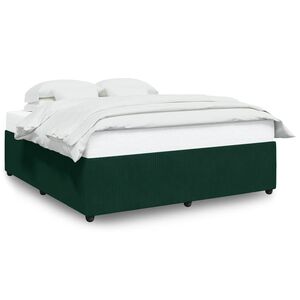 vidaXL Cadre de lit sans matelas vert fonc&eacute; 180x200 cm velours