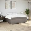 vidaXL Sommier à lattes de lit avec matelas Taupe 180x200 cm Tissu