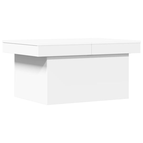 vidaXL Table basse blanc 80x55x40 cm bois d'ing&eacute;nierie