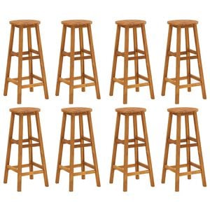 vidaXL Tabourets de bar lot de 8 bois massif d'acacia