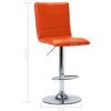 vidaXL Chaise de bar Orange Similicuir
