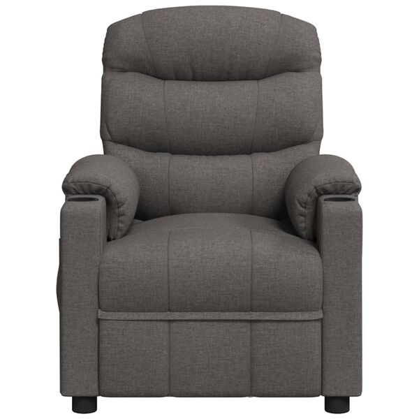 vidaXL Fauteuil inclinable Gris foncé Tissu