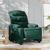 vidaXL Fauteuil de massage inclinable &eacute;lectrique Vert fonc&eacute; Tissu