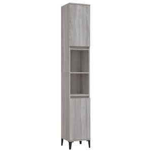 vidaXL Armoire de bain sonoma gris 30x30x190 cm bois d'ing&eacute;nierie