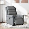 vidaXL Fauteuil inclinable de massage &eacute;lectrique gris fonc&eacute; tissu