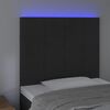 vidaXL T&ecirc;te de lit &agrave; LED Noir 80x5x118/128 cm Velours