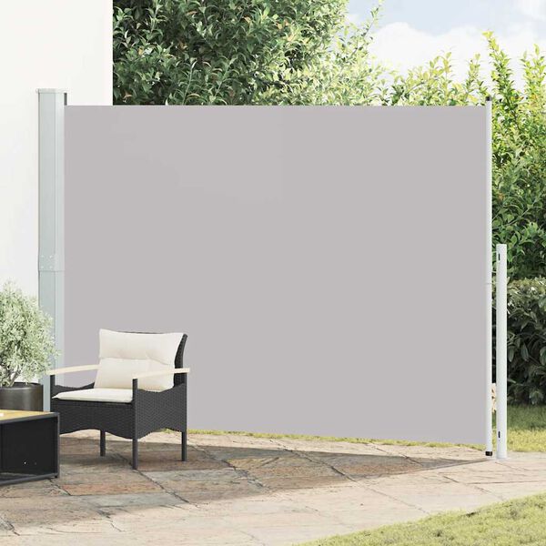 vidaXL Auvent lat&eacute;ral r&eacute;tractable de patio 200x300 cm Gris