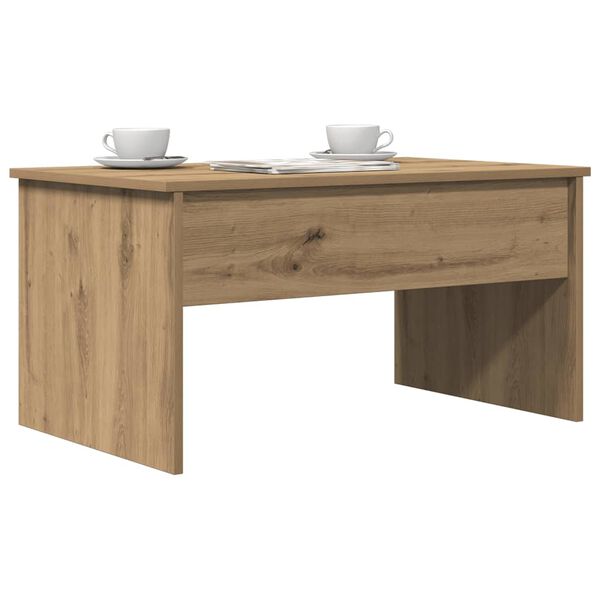 vidaXL Table basse chêne artisanal 80x50,5x41,5 cm bois d'ingénierie
