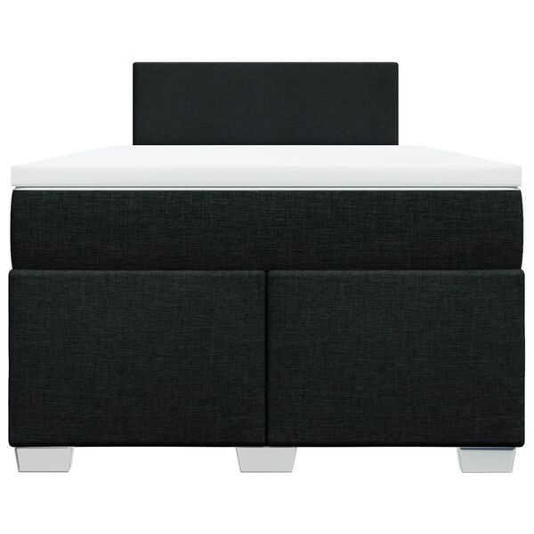 vidaXL Sommier &agrave; lattes de lit avec matelas noir 120x190 cm tissu